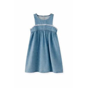 Sugar Lips Denim Babydoll Dress Chambray Blue Cottagecore Ruffle M